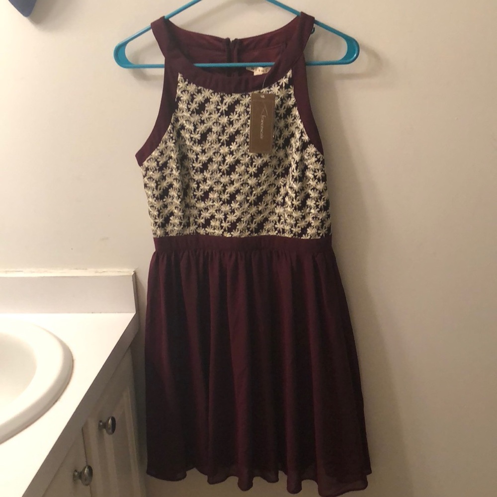 Maroon dress for formal event or wedding